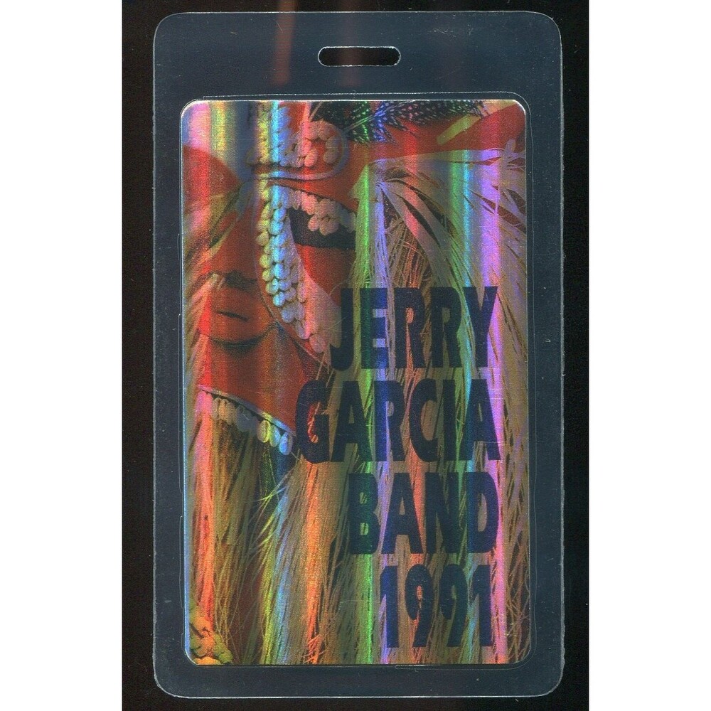 1991 Jerry Garcia Holographic Concert Backstage Laminate Pass Grateful Dead